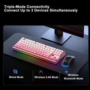 Aula F87 Pro V2 Junta de teclado para juegos de gama alta de próxima generación Teclado mecánico inalámbrico RGB intercambiable en caliente para juegos - Product Image 5