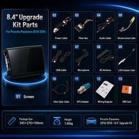 Autoradio Android 8,4 pouces 8 cœurs avec écran tactile pour Panamera 2010-2016, GPS intégré pour montage sur tableau de bord, garantie 1 an