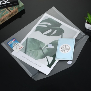 Pp trong suốt tập tin Túi Bán buôn A4 Văn phòng lưu trữ tài liệu móc vòng lưu trữ túi kho đầy màu sắc không thấm nước Túi Hợp Đồng - Product Image 2