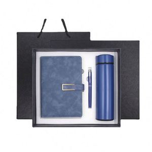 Wholesale Corporate Leather Notebook Gift Sets With Pen and Bottle Customizable Luxury <b>Journal</b> Notebook Promotional Gift Box - Product Image 4