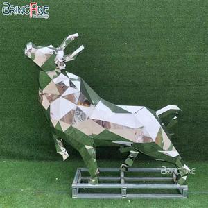 Escultura de Animales de Acero Inoxidable, Toro de Metal de Tamaño Real, Toro en Lucha, Toro Pentium, Estatua de Arte Decorativo - Product Image 2