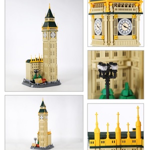 Bloques de Construcción Educativos con Temática del Big Ben de Londres, Inglaterra, en ABS, Venta al Por Mayor OEM, Juguete Creativo DIY para Niños y Adultos - Product Image 3