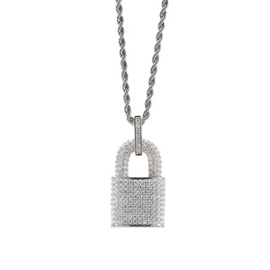 Collana Unisex con Ciondolo a Lucchetto, Catena Hip Hop, Gioielli di Moda - Product Image 5