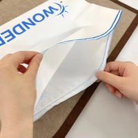 Sac d'emballage pour vêtements de protection solaire à prix spécial, sac minimaliste blanc en EVA avec fermeture éclair, sac auto-scellant, finition mate horizontale