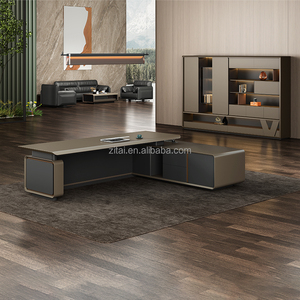 Zitai Premium Chairman Desk in legno massello Look Executive Table Ceo President Senior Office con bordo senza soluzione <span class=keywords><strong>di</strong></span> continuità Executive Desk - Product Image 2