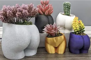 Vas Bunga Tubuh Keramik Kustom Wanita, Bentuk Vas Bunga Pot Penanam untuk Penataan Bunga Rumah Boho Modern