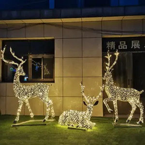 Led Hertenlicht Buiten Dierenstandbeeld Kerst Motief Licht Rendier Standbeeld