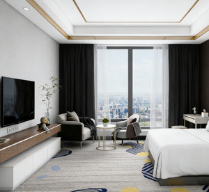 Tapis Axminster sur mesure élégant au design moderne pour la décoration des chambres d'hôtel - Product Image 1