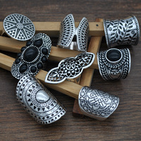 Hot Selling Retro Style Bohemian Ethnic Style Edelstein-Set Zeigefinger 8 teile/satz Gravur Muster Ring