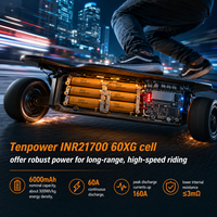 Batterie cylindrique Tenpower 21700 60XG 6000mAh 60A sans plateau haute puissance pour drones et UAV