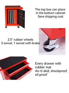 Metal Professional Toolbox Available Lockable and Removable Combined <strong>Tool</strong> Cabinet for Auto Mechanics and Machine Shops - Product Image 6