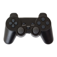 Manette de jeu sans fil 2,4 G à double vibration et double moteur pour console de jeu PS1/PS2, joystick et contrôleur