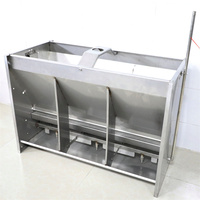 Mangeoire automatique double face en acier inoxydable 304 pour porcs (alimentation sèche et humide) – Équipement d'alimentation pour élevages porcins