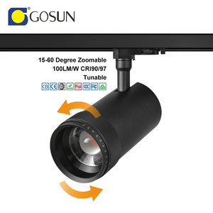 Zoomable 20W Sistema de iluminación de Arte de grado de museo Moderno 15 °-60 ° Beam 100LM/W CRI90 COB DALI incorporado 2,0 Dimming Focus Track <span class=keywords><strong>Spot</strong></span> - Product Image 1