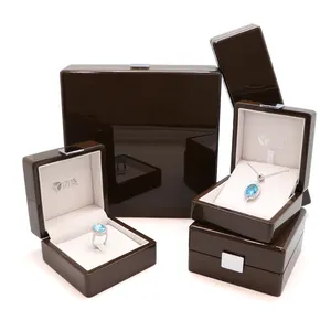 One Top Boîte à bijoux en bois imprimé écologique avec personnalisation Boîte à bijoux Emballage de boîte à bijoux personnalisée