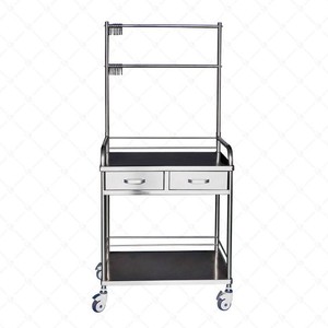 Stainless Steel Infusion Cart 700x450x780-1630mm With <b>Drawer</b> Silent Wheels For Medical Use - Product Image 5