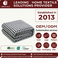 Couverture en flanelle Orvetex super douce 100 % polyester, antistatique, ignifuge, motifs dessin animé/floral/unis, rectangulaire, pour l'extérieur