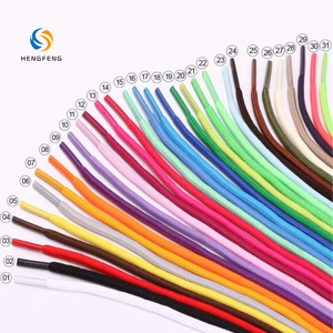 Tali sepatu Multi warna renda sepatu poliester tali sepatu bundar kustom - Product Image 1