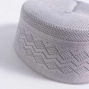 HZM-25279 Men's Religious Flat <strong>Top</strong> <strong>Hat</strong> Muslim Ethnic Hui <strong>Hat</strong> for Worship Breathable White <strong>Black</strong> Pure Color Cap - Product Image 6