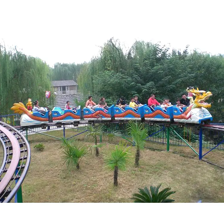 Fairground Attractions Park Equipment Amusement Theme Park Rollercoaster Sliding Dragon Train Kids Mini Roller Coaster For Sale