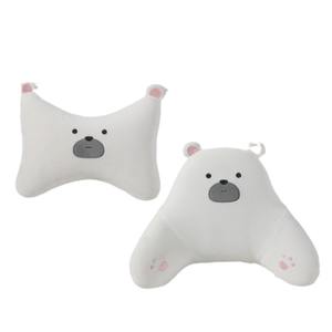 Coussin de nuque en forme d'ours mignon pour voiture, en mousse à mémoire de forme ergonomique, support lombaire et appui-tête pour accessoire intérieur automobile - Product Image 1