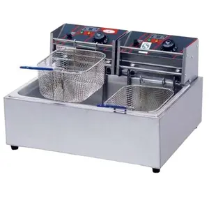 Commercial Electric Deep Fryer Machine With Single Twin Tanks For Various Foods In Hotel And Catering Industry