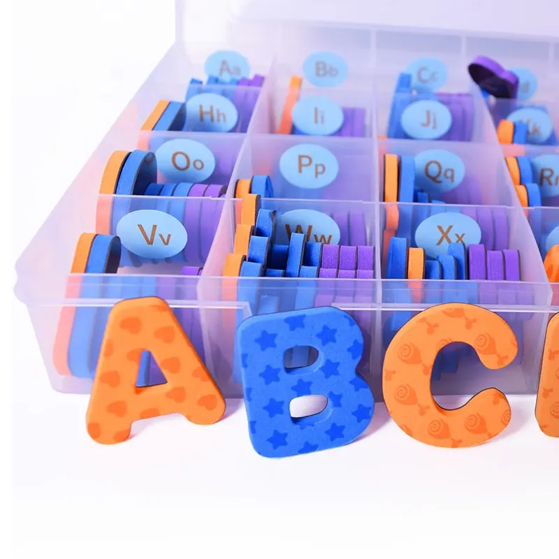 لعبة تعليمية الحروف المغناطيسية الكبيرة المنخفضة رغوة الأبجدية ABC مغناطيس للثلاجة