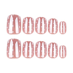 <span class=keywords><strong>Faux</strong></span> <span class=keywords><strong>ongles</strong></span> press-on brillants et simples à appliquer, avec manucure à pois blancs – Les <span class=keywords><strong>faux</strong></span> <span class=keywords><strong>ongles</strong></span> artificiels les plus vendus - Product Image 5