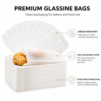 Sacs en papier sulfurisé ciré personnalisés, thermoscellables, résistants à la graisse, blancs, pour biscuits, boulangerie, pain, bonbons, emballage en vrac