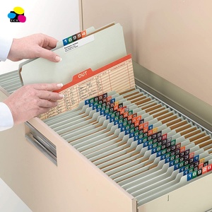 Ba màu đá tái chế 2 ngăn ánh sáng màu xanh lá cây thư Kích thước pressboard phân loại thư mục với ốc vít - Product Image 5