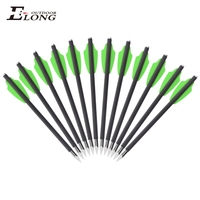 Flèches en carbone pur Elong Outdoor 160 mm pour arbalète, flèches courtes en carbone de 6,2 mm pour la chasse en plein air