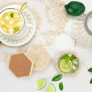 Tappetino isolante in marmo giallo naturale per Whisky e caffè moderno e alla moda - Product Image 4