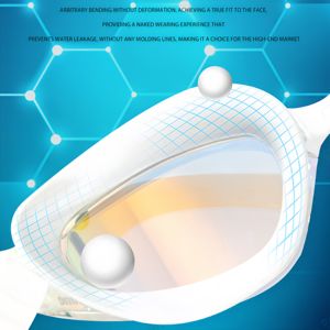 Lunettes de natation à monture en silicone TPE avec logo personnalisé pour femmes, protection anti-UV d'été avec lentille en PC enduite anti-buée pour la plongée - Product Image 5