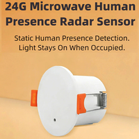 Sensor de Presencia Humana Tuya Larkkey Smart Life 24G para Hogares Inteligentes, Hoteles, Oficinas, Estacionamientos, Sensor de Microondas ZigBee 3.0