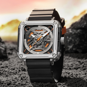 <span class=keywords><strong>Montre</strong></span> automatique à mouvement mécanique 41 mm, luxe, acier inoxydable, bracelet en caoutchouc, lumineuse, <span class=keywords><strong>calibre</strong></span> classique, décontractée, pour homme d'affaires - Product Image 2