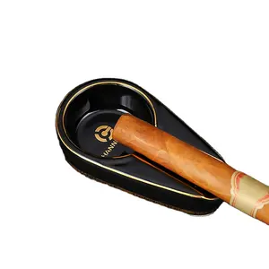 2022 phong cách mới xách tay tùy chỉnh gốm thuốc lá điếu xì gà tro khay gạt tàn đứng với nắp