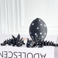 Vashine Figurines d'animaux imprimées en 3D en PLA, Œufs lumineux, Ornements, Cadeaux, Jouets tendance, Figurines créatives, Jouets articulés