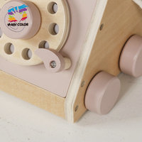 Téléphone rotatif en bois Magicolor Ours, jouet éducatif à numéros à tourner pour jeu d'imitation, pour les 2-10 ans, peinture écologique EN71