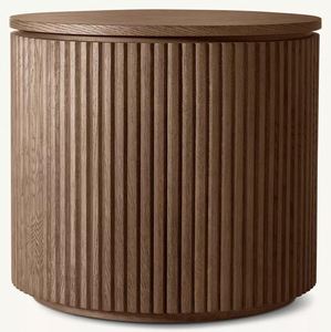 La superficie de la mesa de centro de madera maciza estilo americano R está hecha de travertino. - Product Image 5