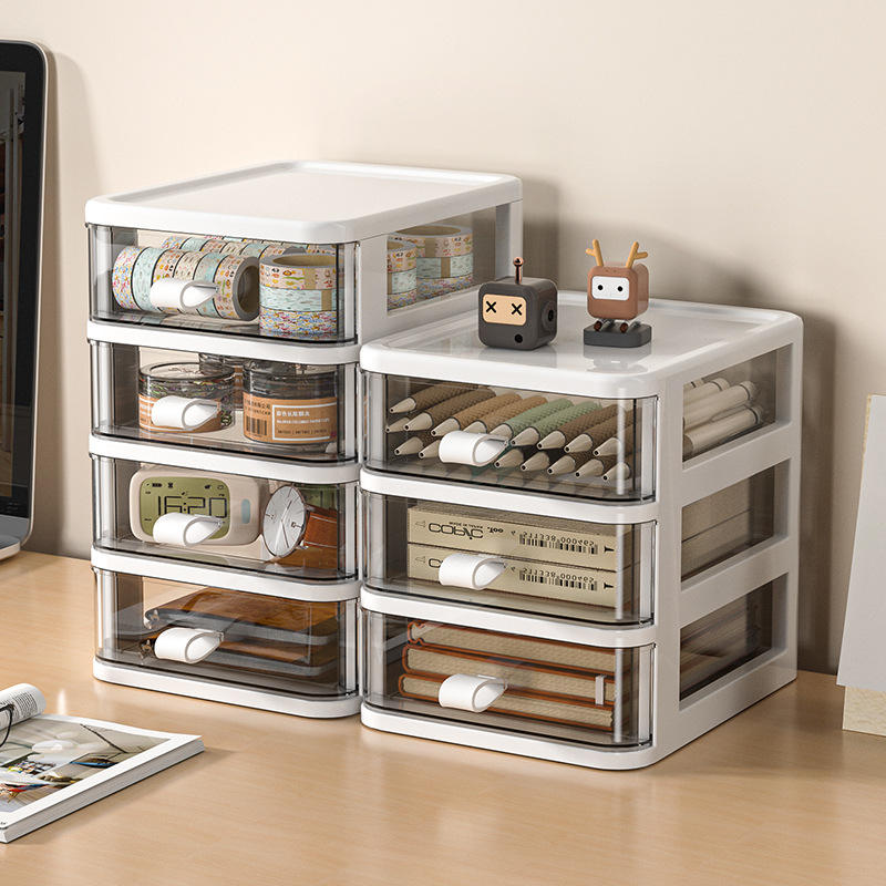 Transparent Rectangle PP Dustproof Capacity Desktop Storage Box with ...