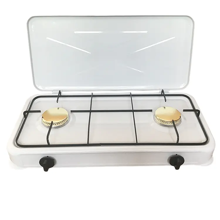 cooking appliances camping cooktops portable brass cap table top gas stove range 2 burners gas cooker