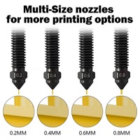 Buse en acier trempé de haute qualité de 0.2MM 0.4MM 0.6MM 0.8MM pour Centauri Carbon/ Centauri Hot End Kit Accessoires d'imprimante 3D
