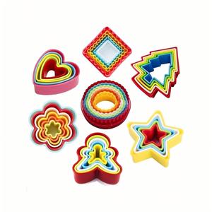 Baking colored plastic <b>cookie</b> <b>cutters</b>, mousse ring cake molds, fruit and vegetable cutting <b>cookie</b> <b>cutters</b>, embossing molds - Product Image 1