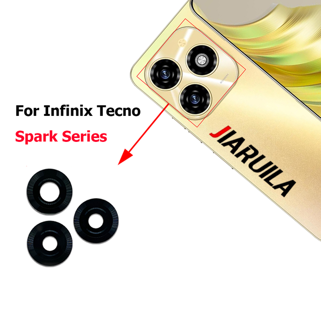 Back Camera Lens for Infinix Tecno Spark 20 Pro Plus 20C 10 10C 9 8C 7 Pro 6 5 air Go 2022 2023 2024 Rear Camera Glass Wholesale