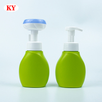 Botol Hand Sanitizer Bunga PET 300ml, Botol Busa Pembersih Mewah dengan Pompa Semprot, Botol Plastik Cetak Sablon untuk Busa Tekan