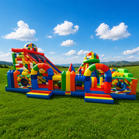 Nouveau château gonflable Leap Moon Bounce, parcours d'obstacles coloré en blocs de construction, PVC, usage commercial, parc gonflable pour sauter
