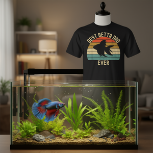 Camiseta Best Betta Dad Ever con diseño de pez vintage para hombre - Product Image 3