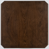 Table de restaurant carrée en bois, design traditionnel durable, apparence moderne personnalisée, mobilier commercial pour la restauration