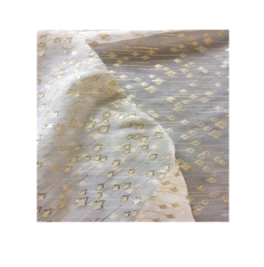 Tessuto organico in tessuto di seta <span class=keywords><strong>Lurex</strong></span> Jacquard broccato di seta metallizzata in Dirac di fabbricazione francese per biancheria da letto e abiti - Product Image 1