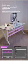 Chaud pas cher moderne Simple jeu Table et chaise ensemble avec étagère haute qualité maison ordinateur Table bureau bureau